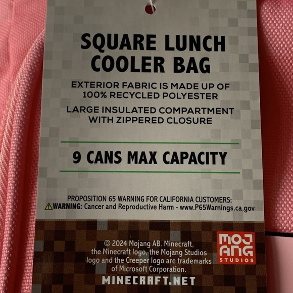 Minecraft Pig 9 Can Insulated Igloo Square Cooler NWT - Picture 10 of 10